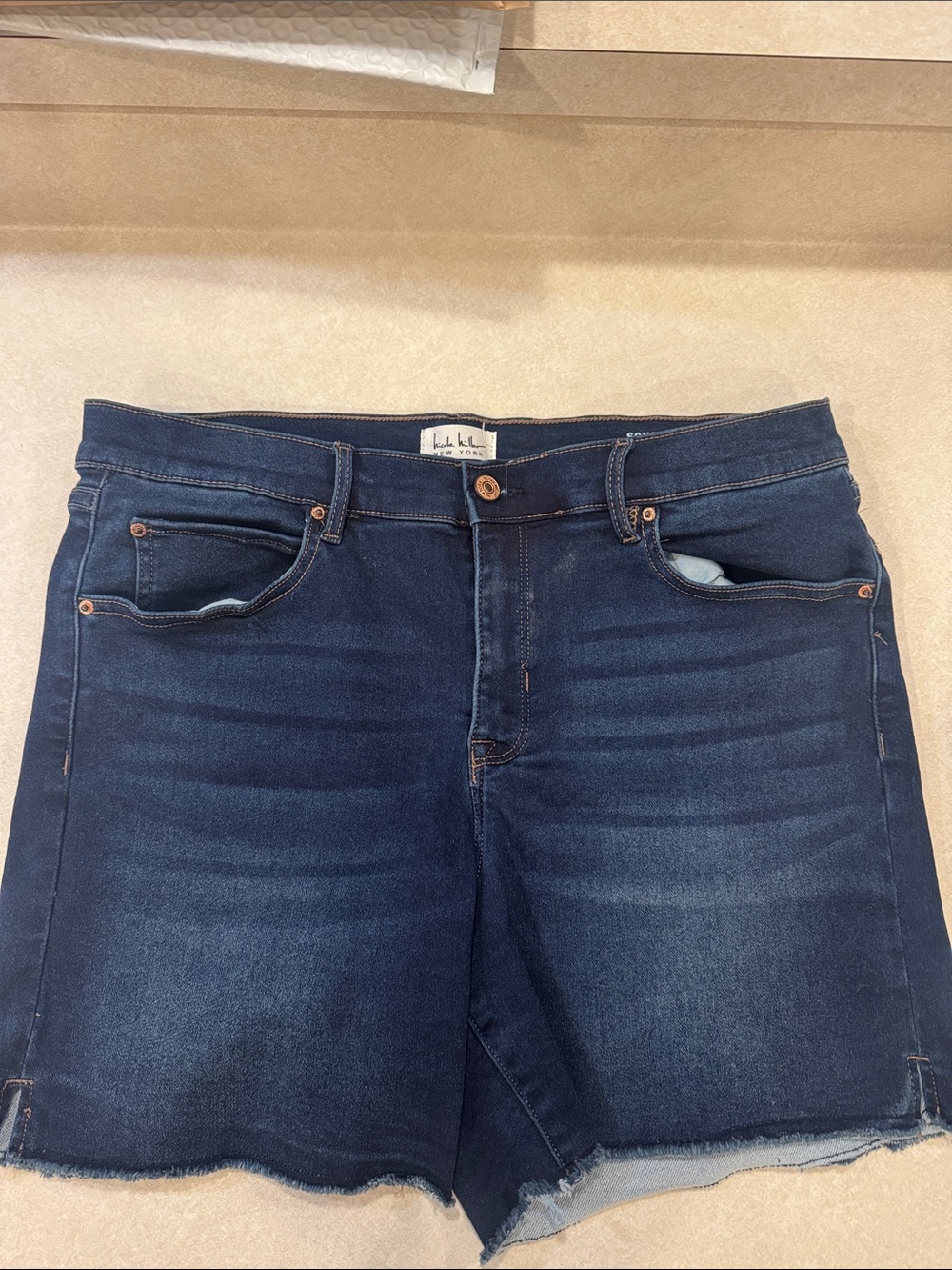Nicole Miller Navy Blue Denim Cutoff Shorts